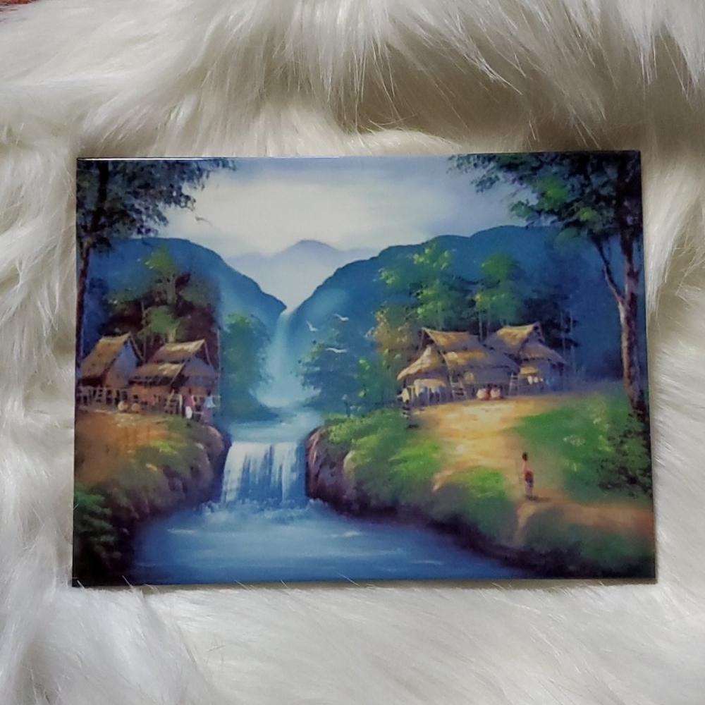 Unique laser imprinted tile artwork